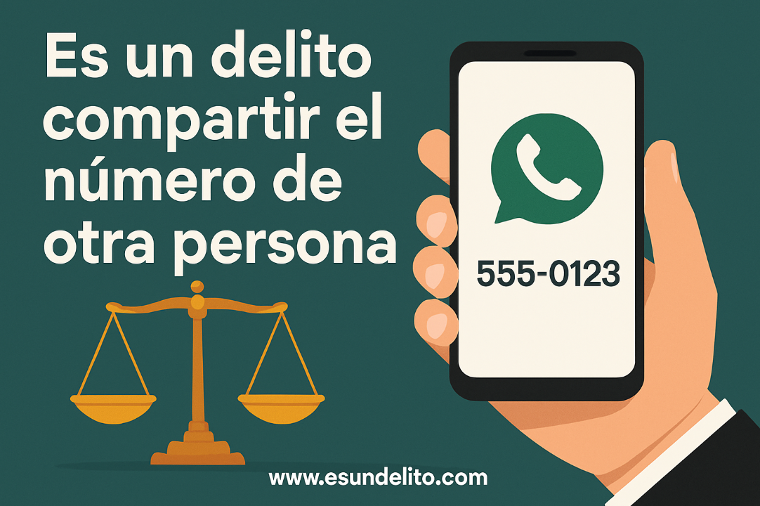 ¿Es un delito compartir el número de otra persona?