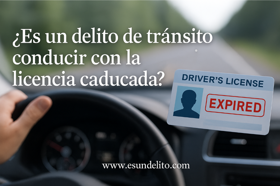 ¿Es un delito de tránsito conducir con la licencia caducada?