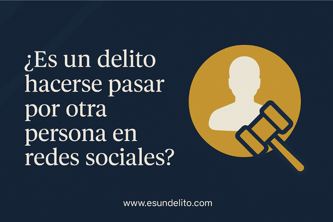 ¿Es un delito hacerse pasar por otra persona en redes sociales?