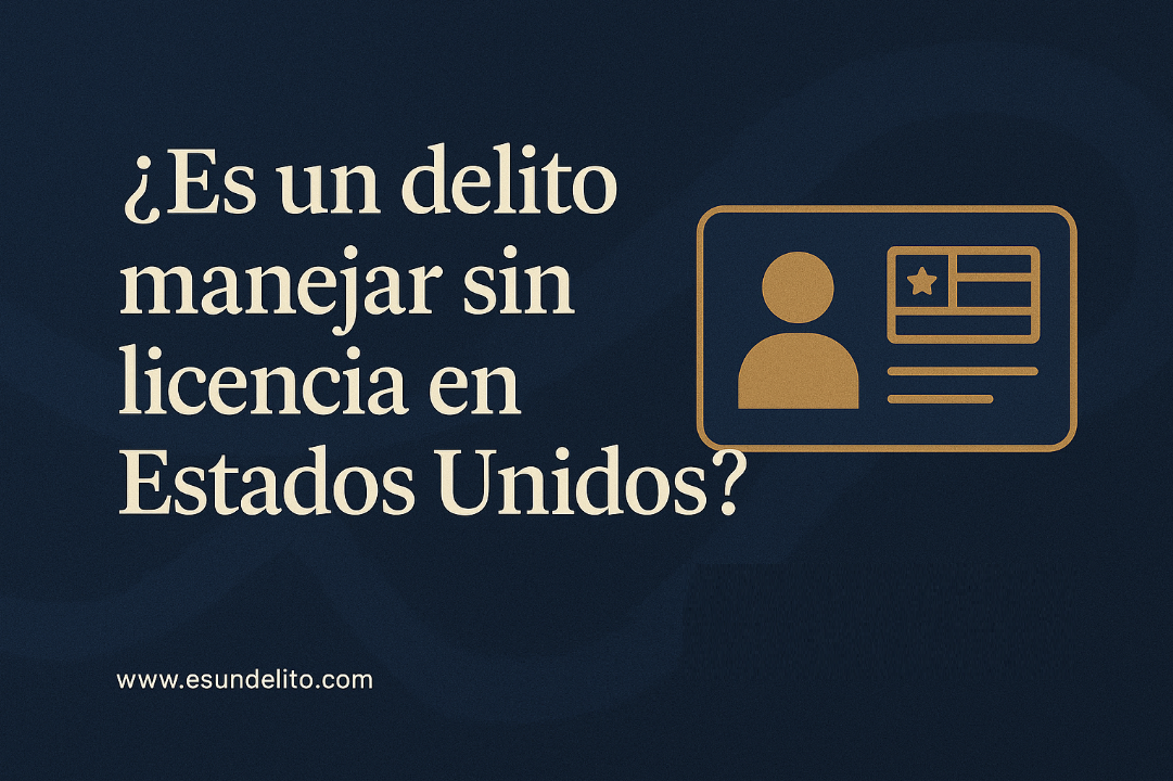 ¿Es un delito manejar sin licencia en Estados Unidos?